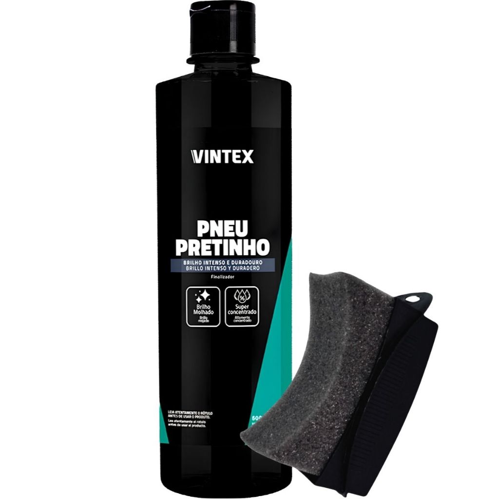 Pneu Pretinho 500ml Brilho Intenso Molhado Renovador Vintex em Oferta na Shopee