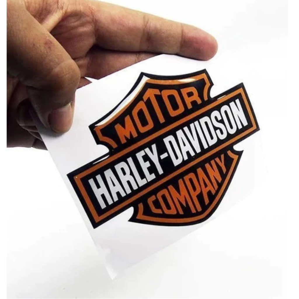 Adesivo Envernizado Logo Harley Davidson Moto Carro Notebook em Oferta na Shopee