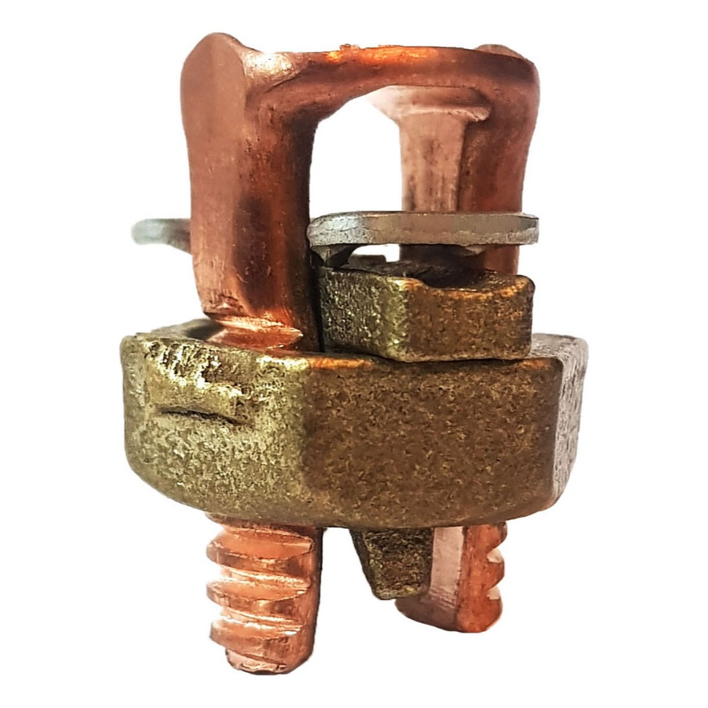 Split Bolt 6-10 Mm - Conector Paraf. Fendido Kit 2pç. Mci Cobre