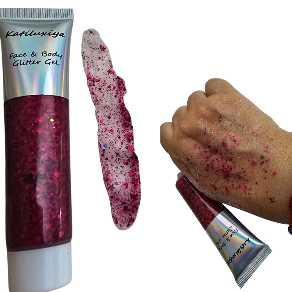 Glitter Gel Rosto Corpo Maquiagem Carnaval Make 28g pink