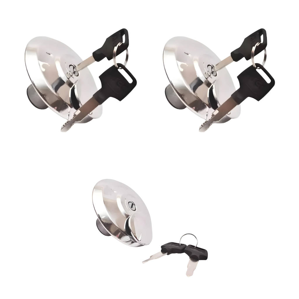 Kit 2 Tampa de Tanque Combustível Honda CG Titan/Fan 125/150 Bros Strada CBX Twister XRE C/ 2 chaves