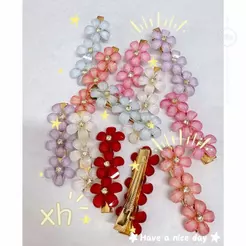 kit ate 12pcs presilhas de flores femininas de boca longa