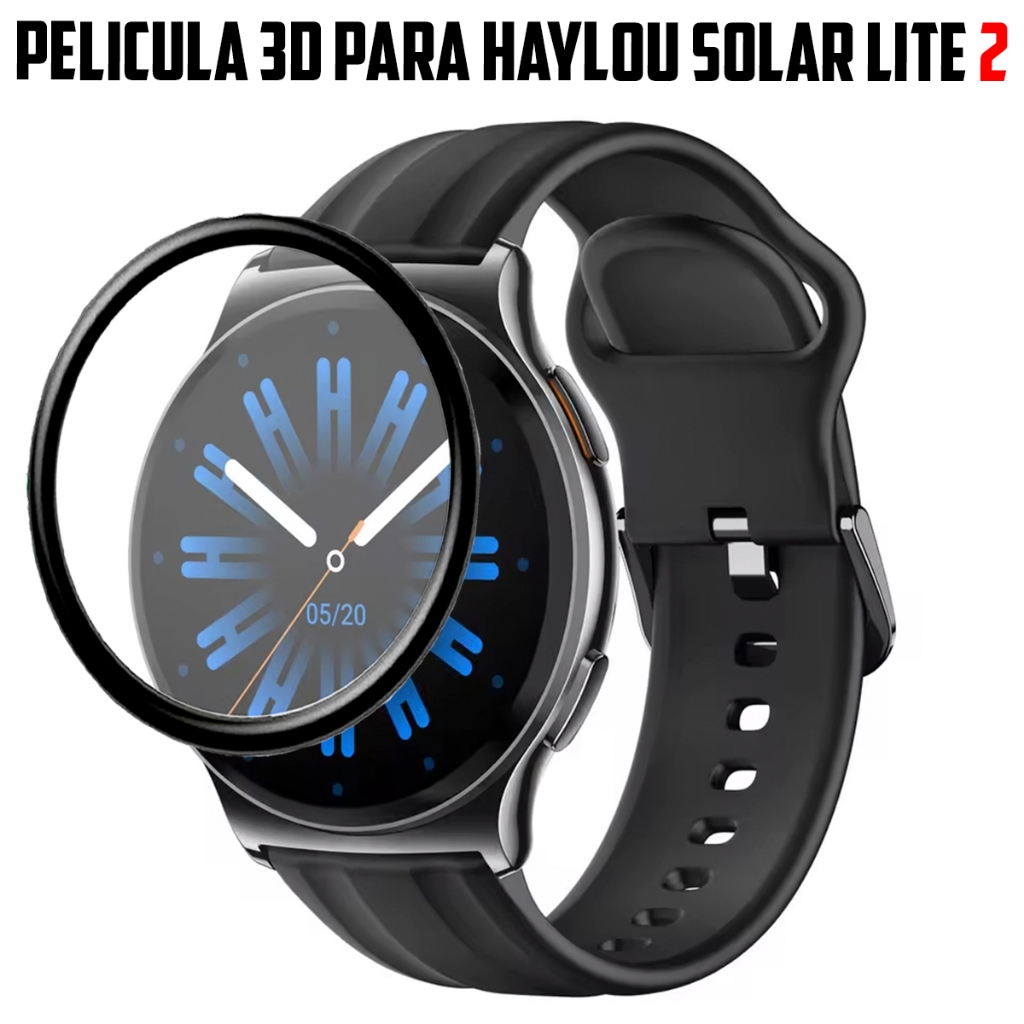 Pelicula 3D para Smartwatch Haylou Solar Lite 2 super resistente pelicula com borda 3d