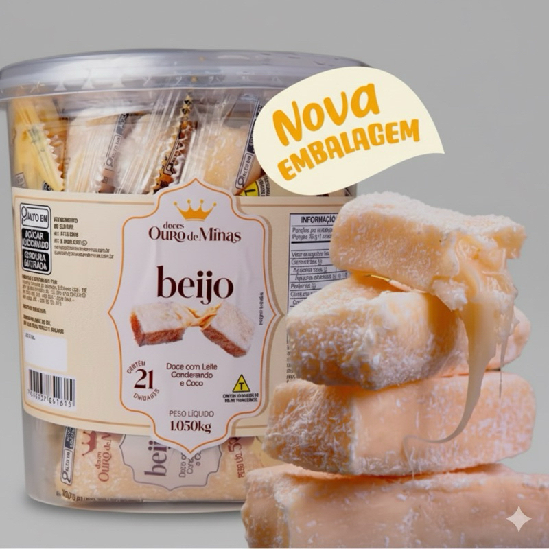 Pote de Beijinho Gourmet Ouro de Minas | Doce Mineiro Tradicional