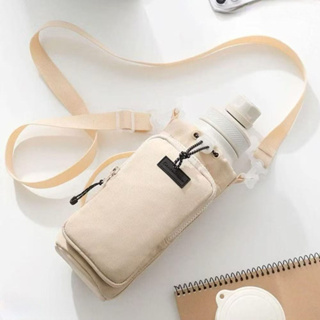 Bolsa portátil de garrafa de água em nylon, com saco para celular e fechamento por cordão de puxar em Oferta na Shopee