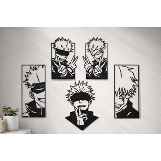 Placa Decorativa Anime Gojo Satoru | Kit com 5/2/1 imagens em Oferta na Shopee