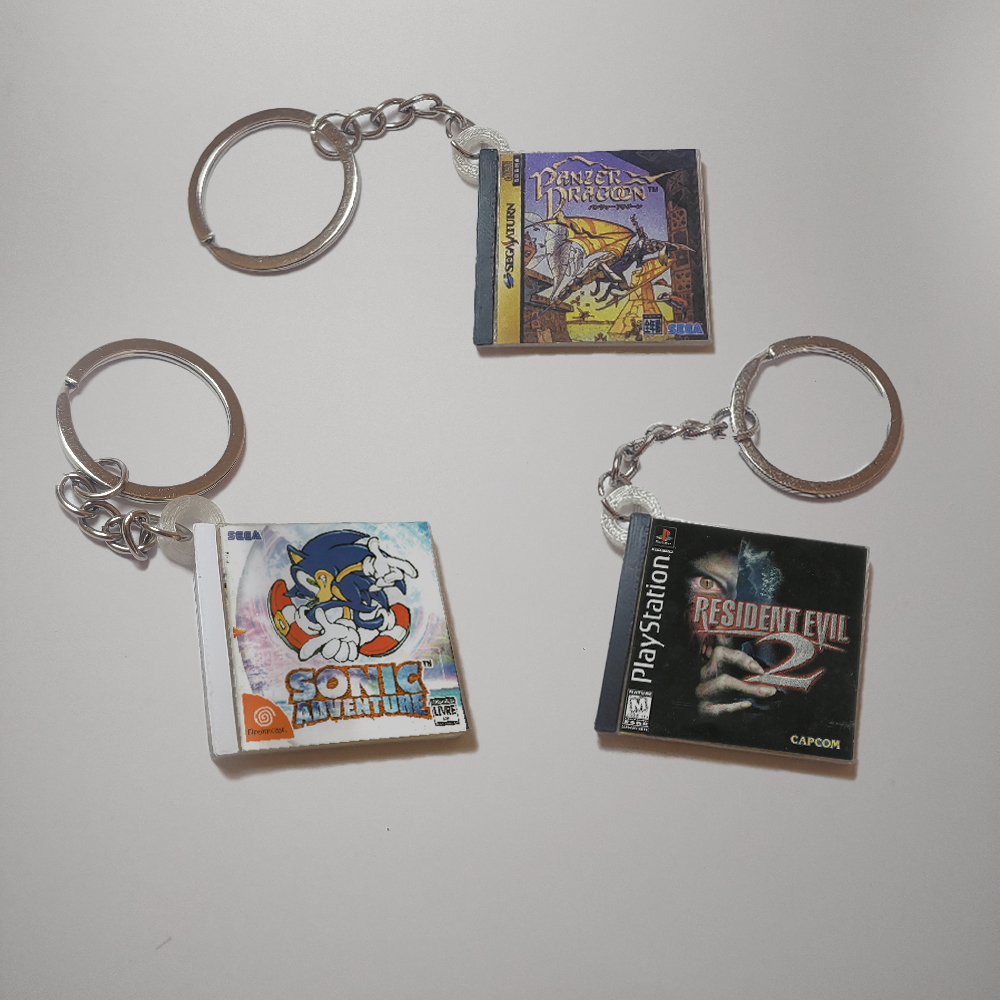 Chaveiro de CDs Customizáveis (PS1, Dreamcast, Saturn, etc)
