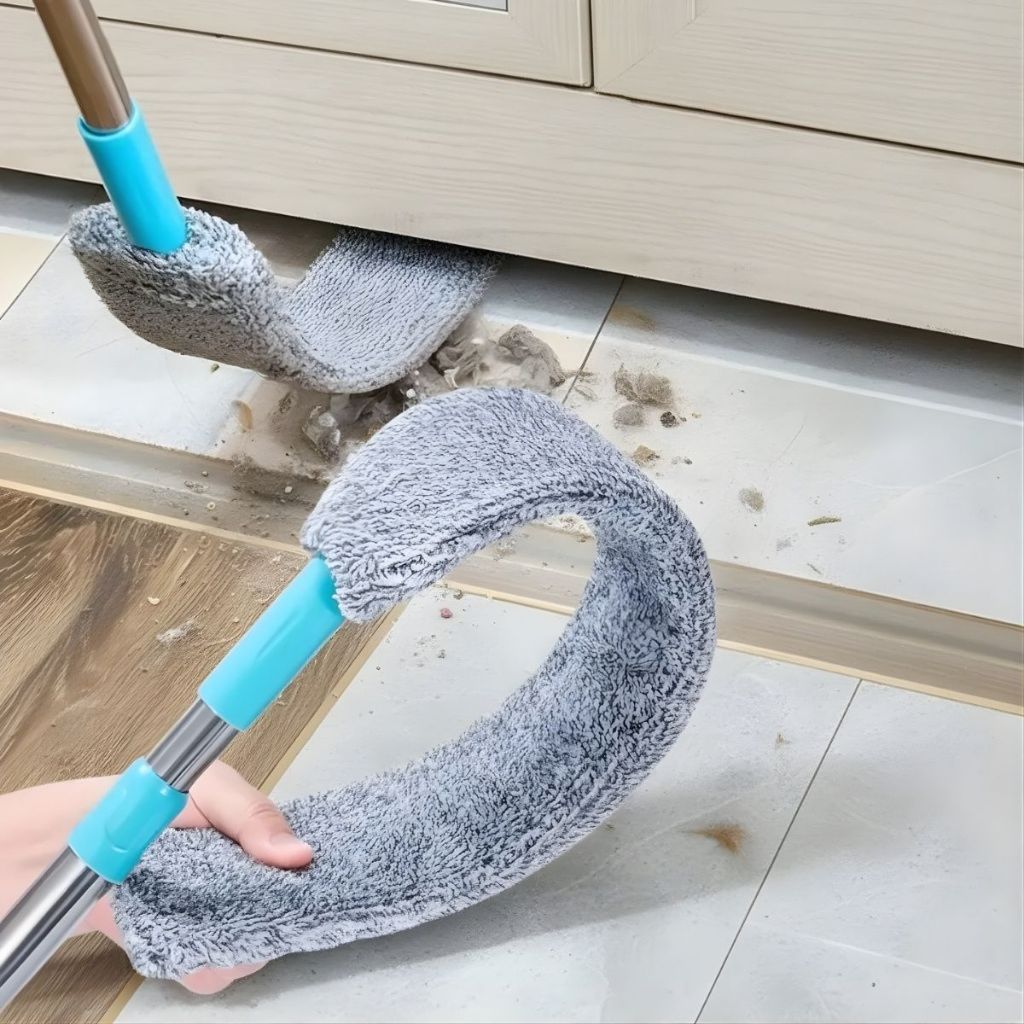 Espanador Retrátil Flexível com Cabo Extensível em Aço Inox e Microfibra Limpeza Tira Pó Janela em Oferta na Shopee