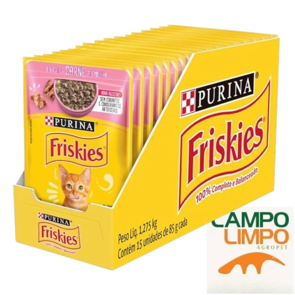 Sachê Friskies® Filhote carne ao Molho 85g | Purina - Caixa Fechada com 15 Unidades - Ração Úmida para Gato — imagem 2 de 2