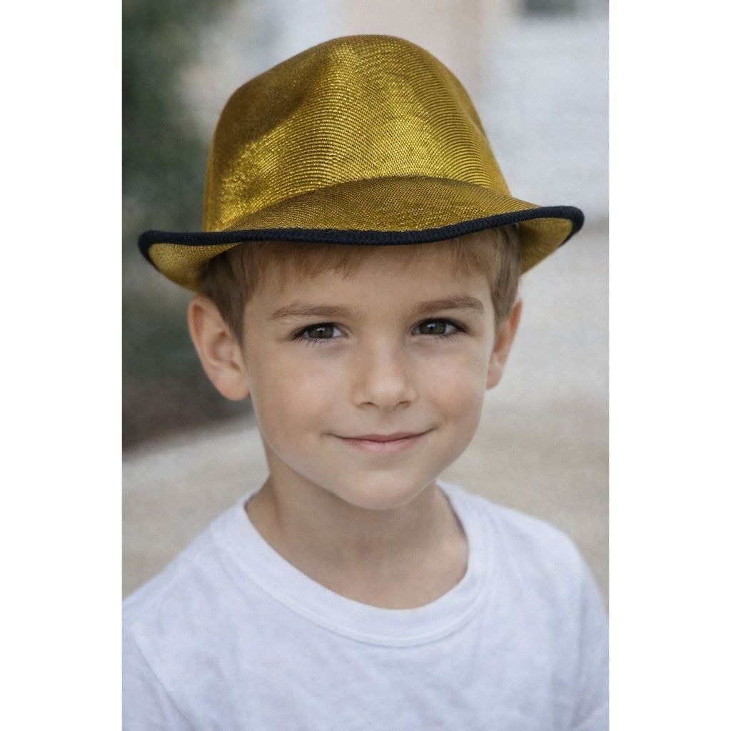 Chapéu Malandro Metalizado Infantil Para Festas e Carnaval Cosplay