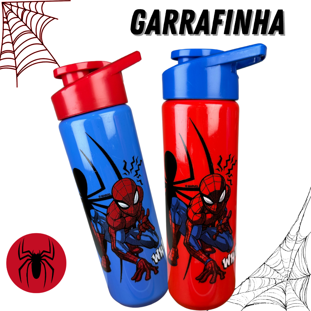 Garrafinha Infantil Homem Aranha Mickey Stitch Capivara Escolar Volta às Aulas Presente 700 ml