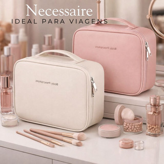 Necessaire de Viagem Feminina com Zíper Capacidade Ampla Estilo Sofisticado Impermeável