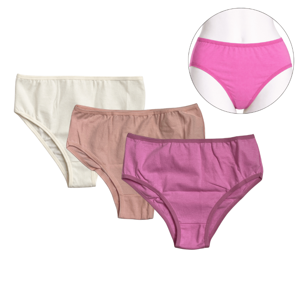 Kit 3 Calcinhas Kellynha Lisas Infantil Juvenil Tamanho 14 96% Algodão e 4% Elastano Confortável