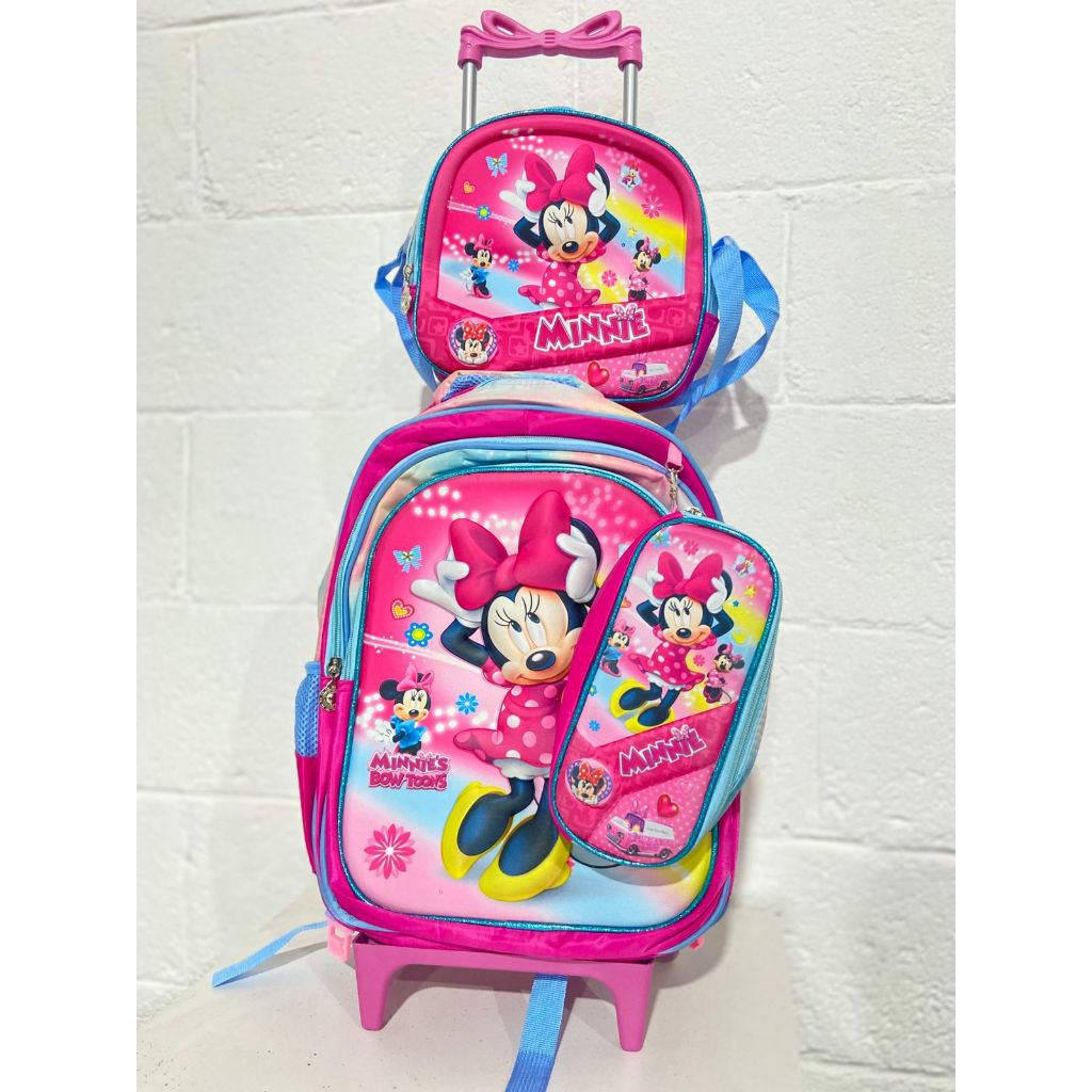 KIT ESCOLAR MENINA KIT MOCHILA CARRINHO MINNIE MOCHILA BRANCA DE NEVE MOCHILA PRINCESA SOPHIA
