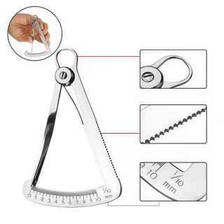 Especimetro de aço 0 a 10mm mediçao de espressura de unha curvatura C em Oferta na Shopee