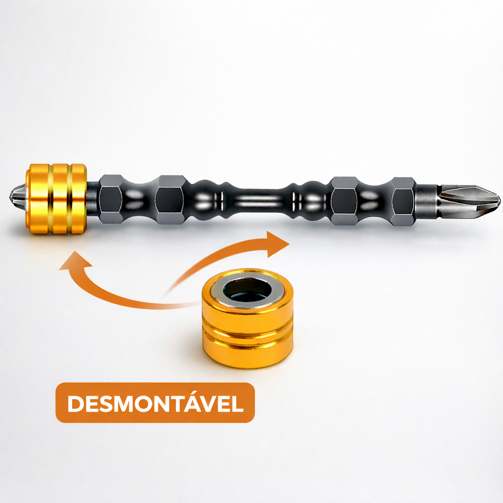 Kits 10 Ponteira Magnética Dupla Para Parafusadeira Com Estojo Resistente.