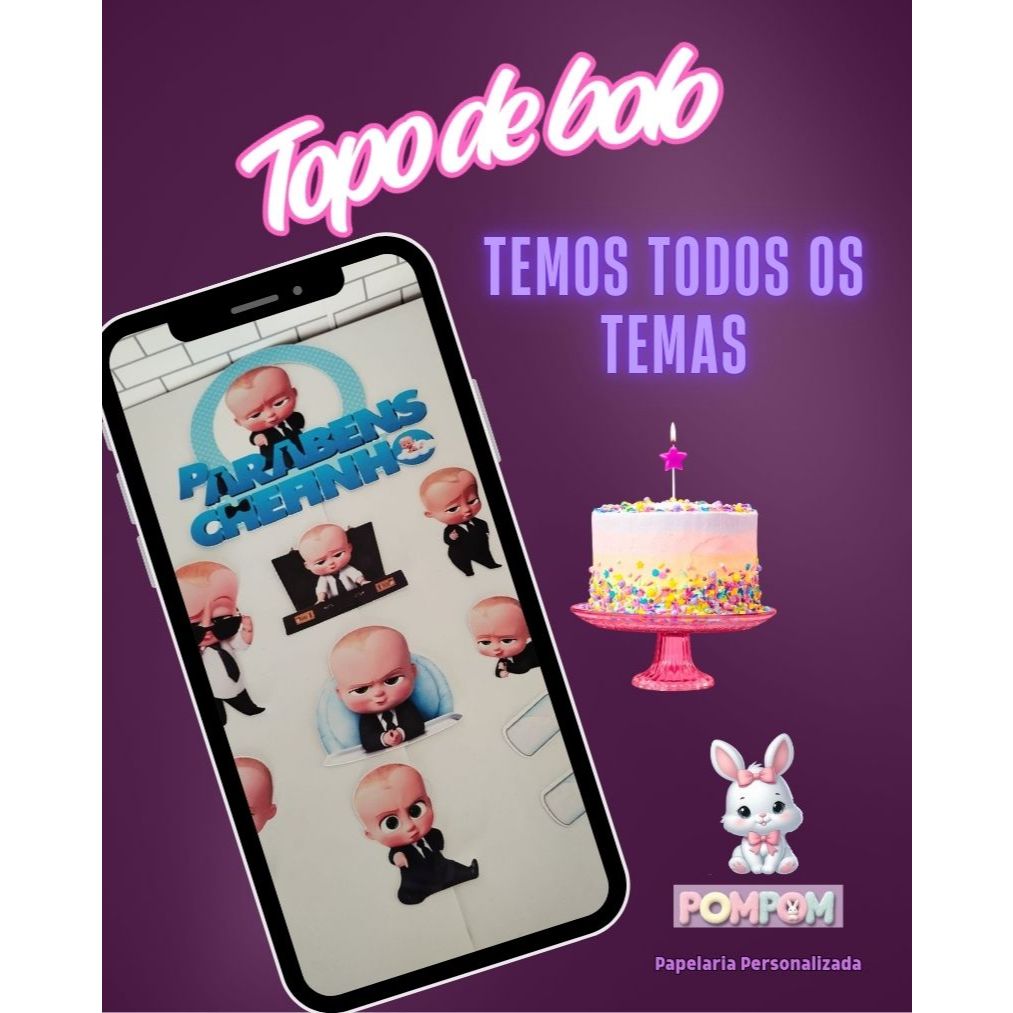 TOPO DE BOLO PODEROSO CHEFINHO - PERSONALIZADO/ANIVERSARIO/FESTA/COMEMORAÇÃO/DECORAÇÃO/INFANTIL
