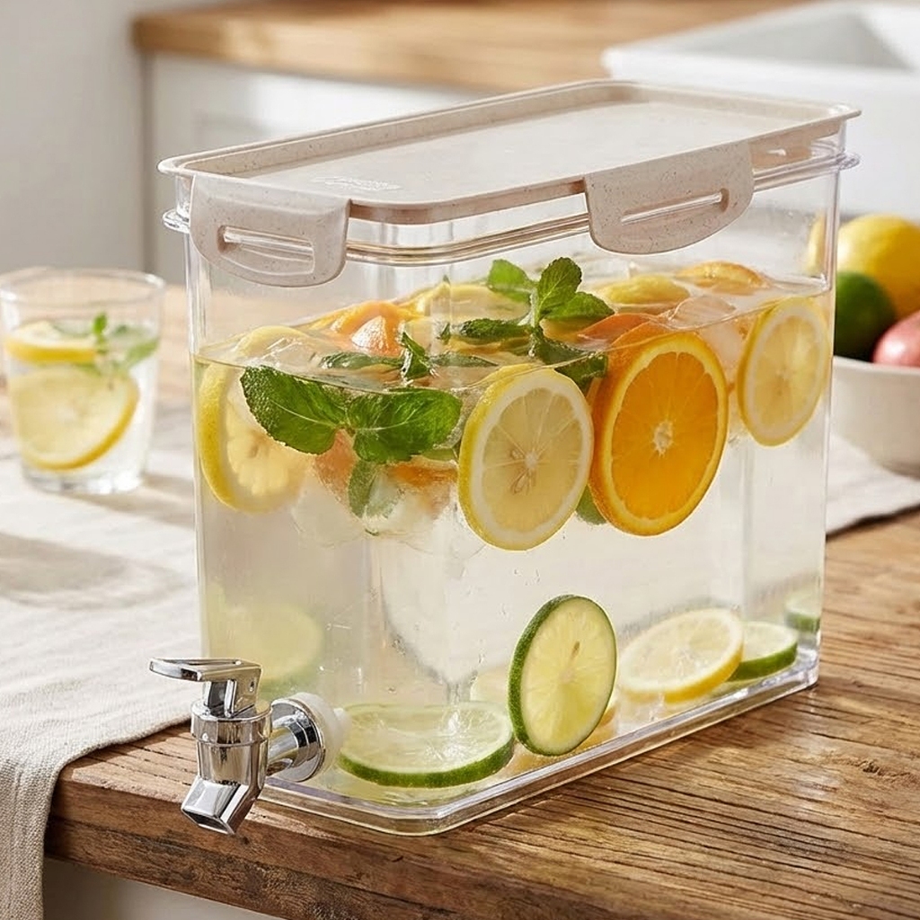 Reservatório Dispenser Geladeira para Água 5,85 L Suqueira Jarra de Suco Agua em Oferta na Shopee