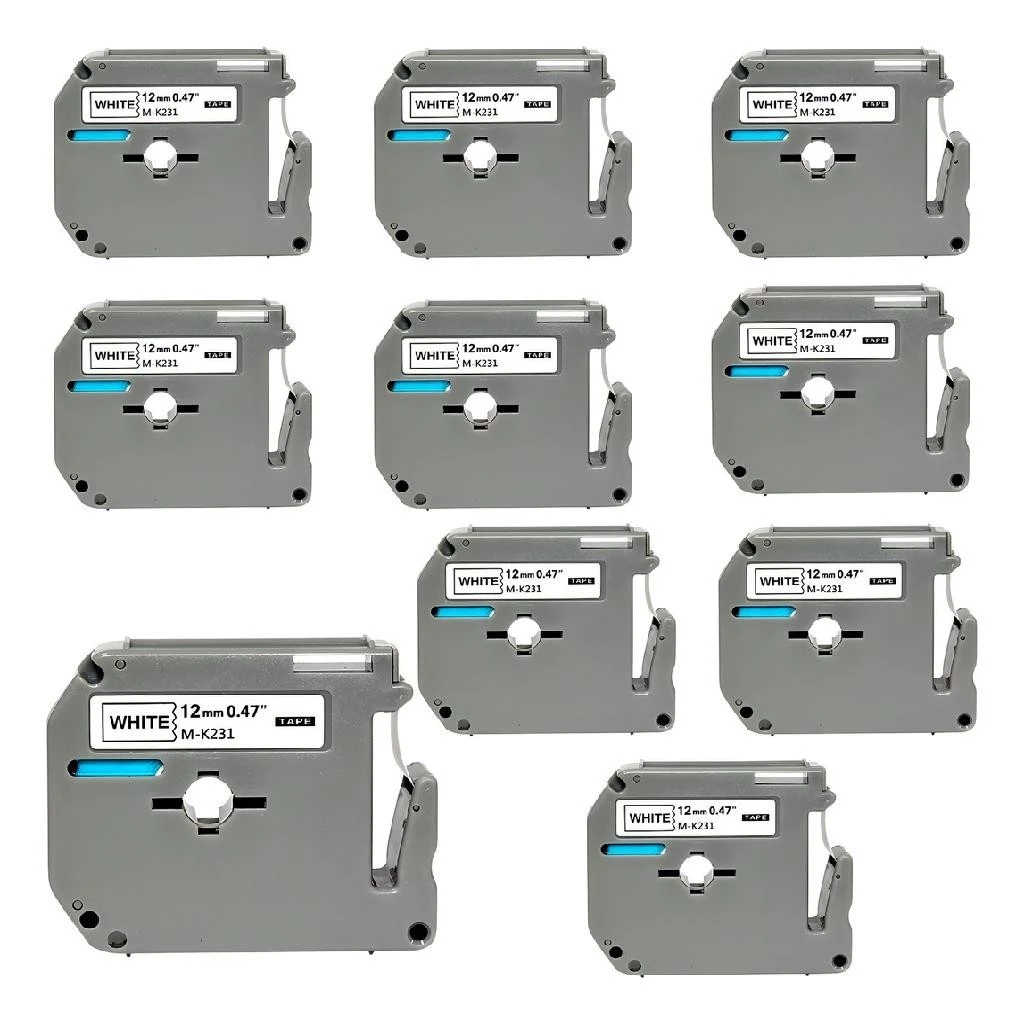 kit 10 Fitas Rotuladora Compatível P/ Rotulador Brother Mk-231 M-k231 Mk231 M231 em Oferta na Shopee
