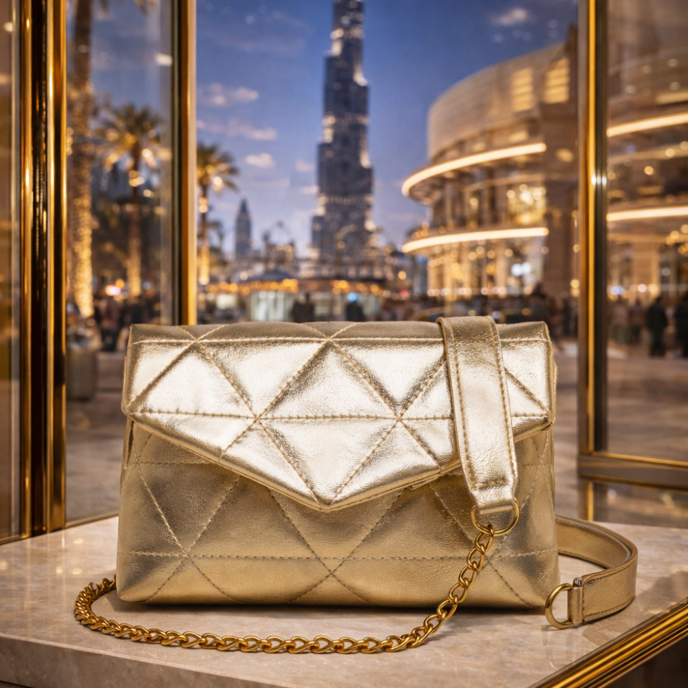 Bolsa Dourado Lançamento Bordada Triangulo Alça Corrente De Ombro Tiracolo Clutch Carteira De Mão Porta Cartão Celular