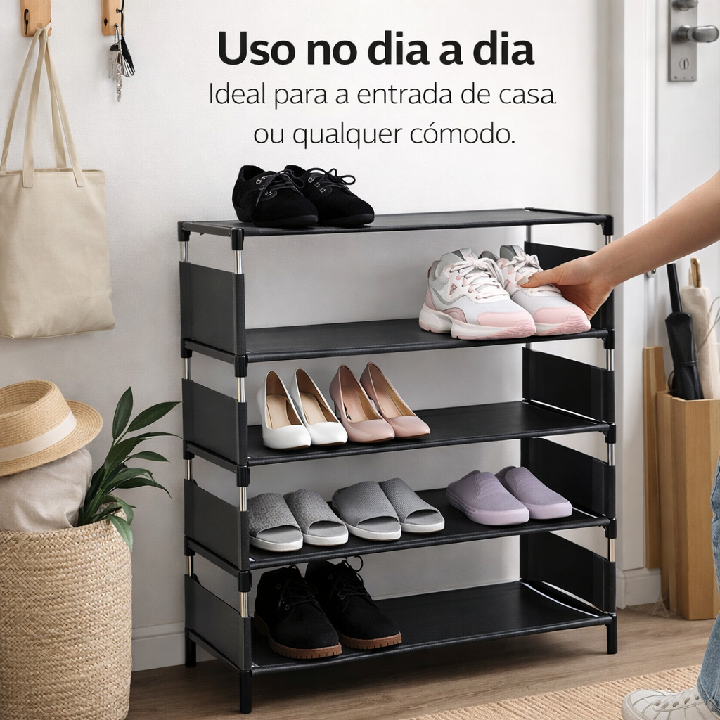 Sapateira Prateleira Organizadora 5 Andares 10 Pares Envio Rápido Moderno Leve E Portátil Multiuso