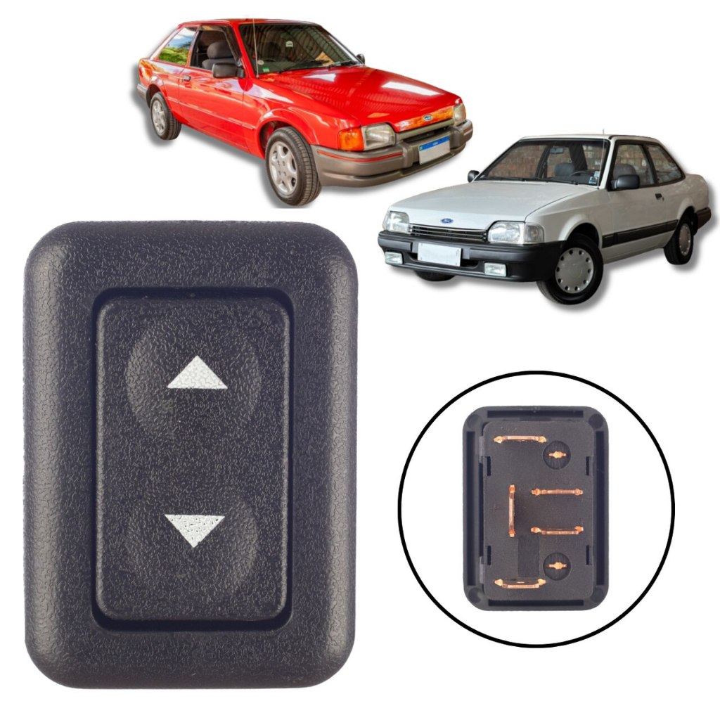 BOTÃO INTERRUPTOR VIDRO ELÉTRICO FORD ESCORT 1990/1996 VERONA em Oferta na Shopee
