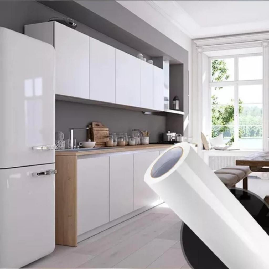 Adesivo Vinil Branco Fosco Envelopamento Móveis Geladeira Fogão 2m x 60cm em Oferta na Shopee