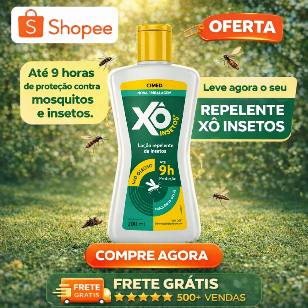 Repelente Xô Inseto Loção 200mL - Dengue Zica Proteção até 9h e Fragrância Suave em Oferta na Shopee