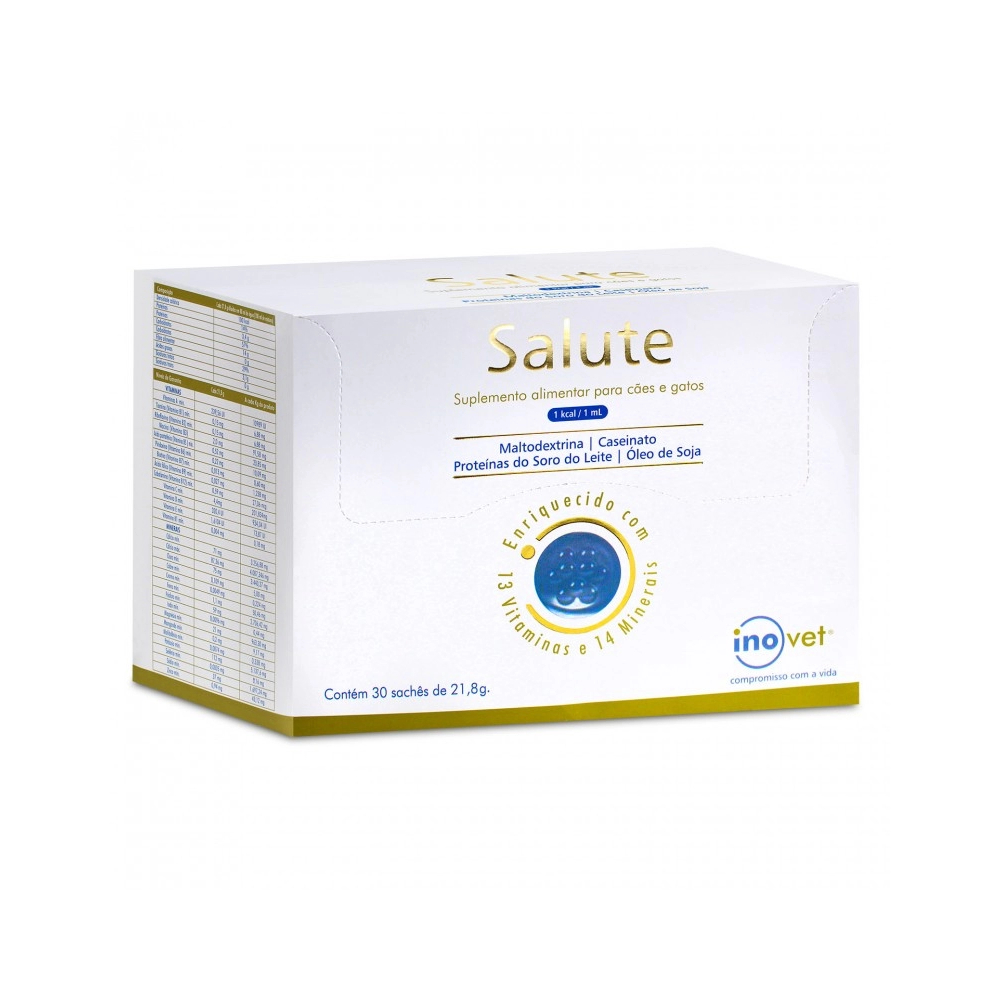 Salute Suplemento Alimentar para Cães e Gatos 30 Sachês 21,8g Inovet