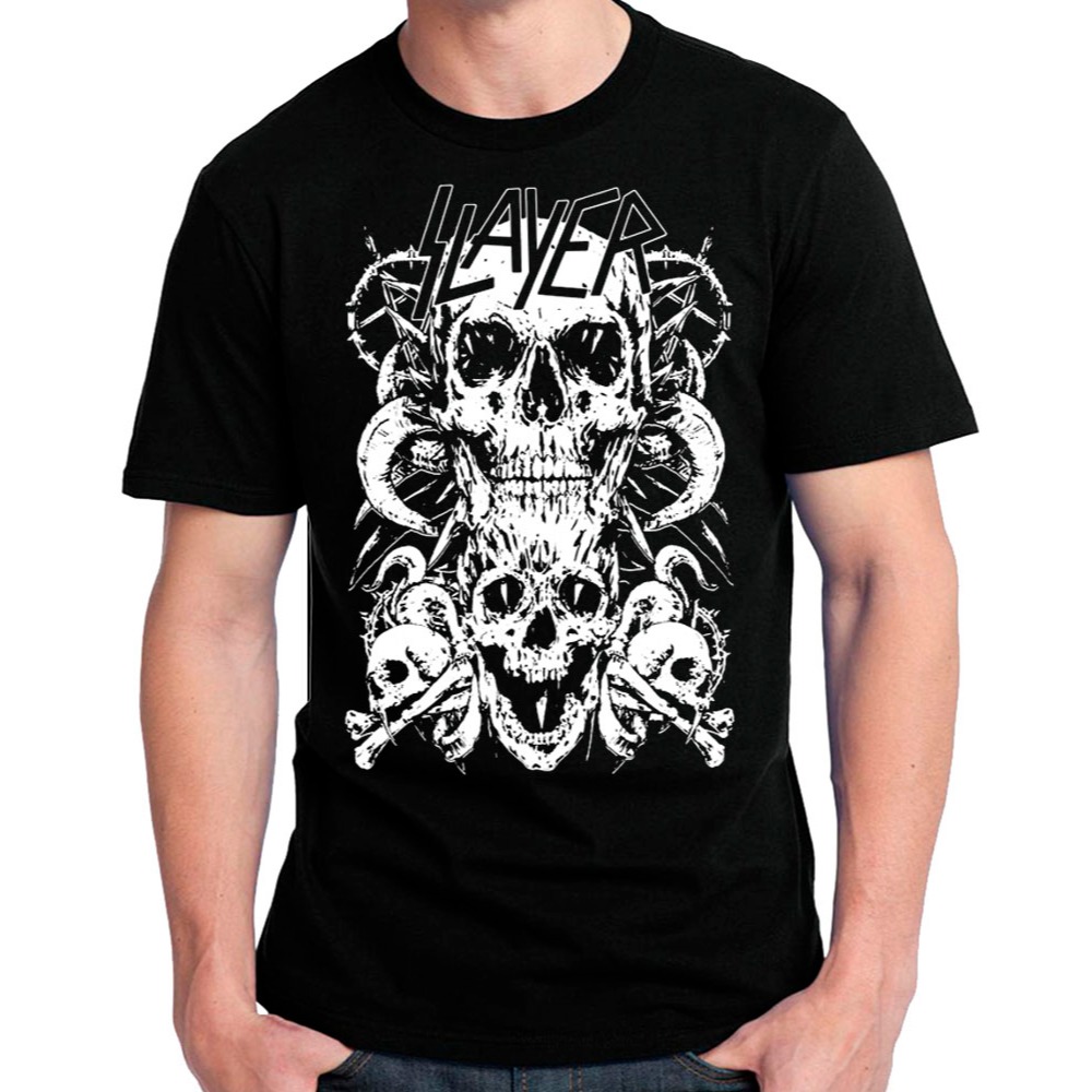 SLAYER caveira dupla - camiseta, babylook, regata, manga longa e blusa moletom
