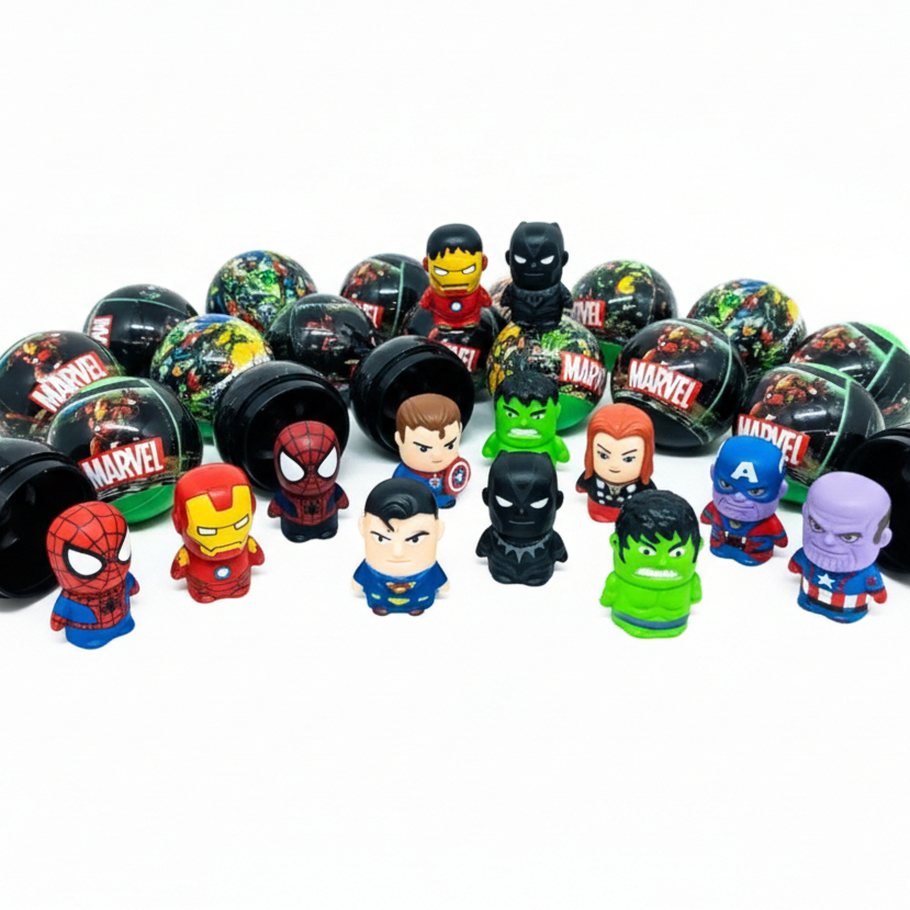 KIT MARVEL Heróis  Encapsulado Dedoche 5,5 cm Cápsula com miniatura em Formato de Dedoche em Oferta na Shopee