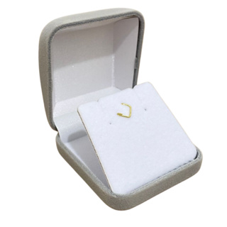 1 unidade caixinha estojo para colar brinco pingente veludo cinza com fecho de metal em Oferta na Shopee