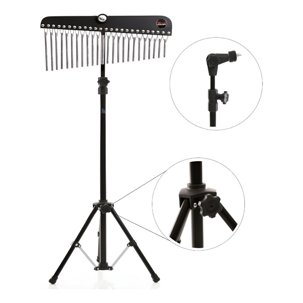 Carrilhão 24 Notas Com Pedestal | Preto Profissional | (PR)