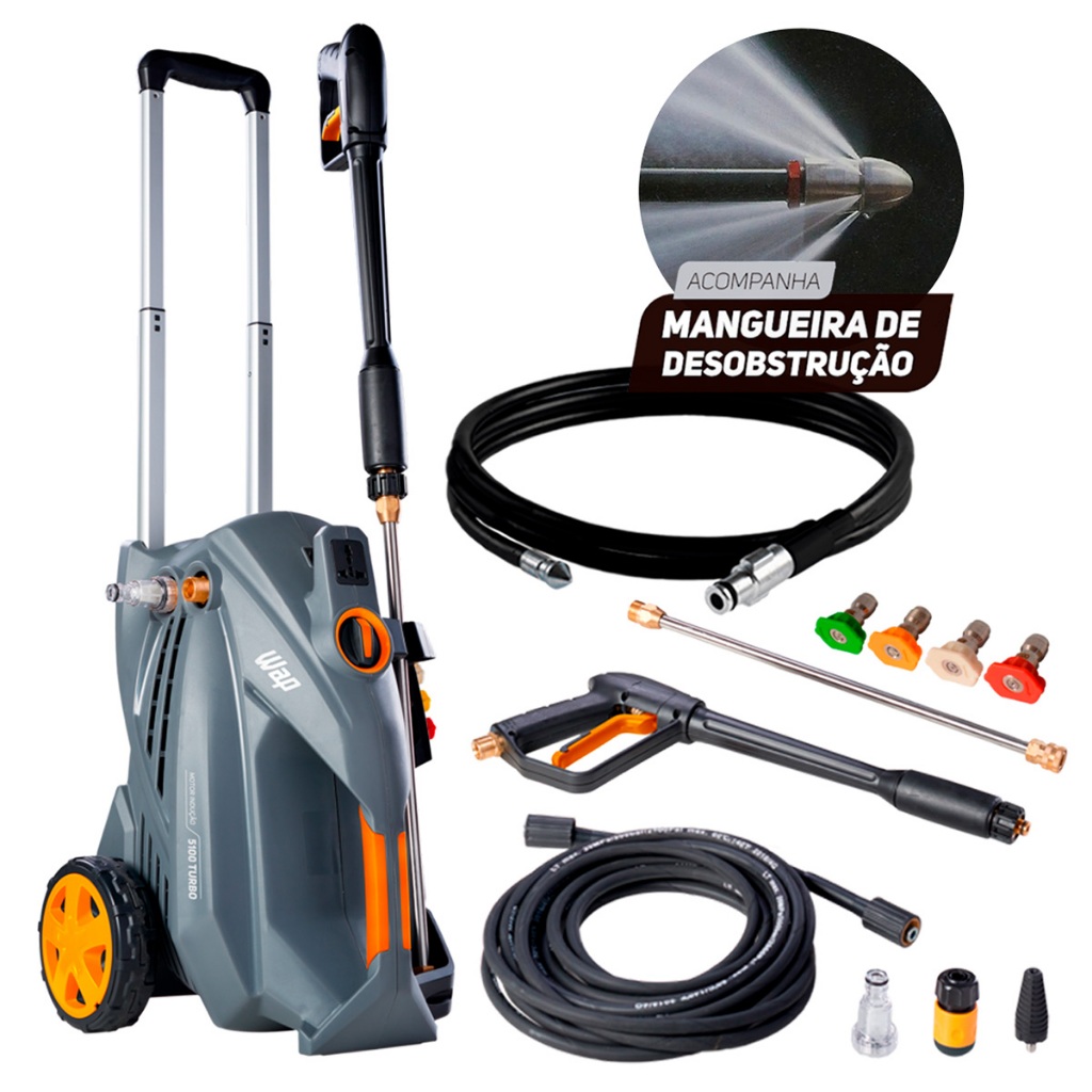 Lavadora Desobstruindo-a Wap 5100 Turbo 2300 Psi 60hz Ultra 2500w em Oferta na Shopee