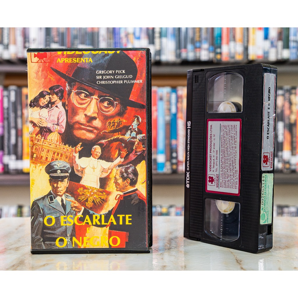 VHS O Escarlate e o Negro - LEGENDADO - Gregory Peck Christopher Plummer - Original - Fita de Vídeo Filme Videocast Raro