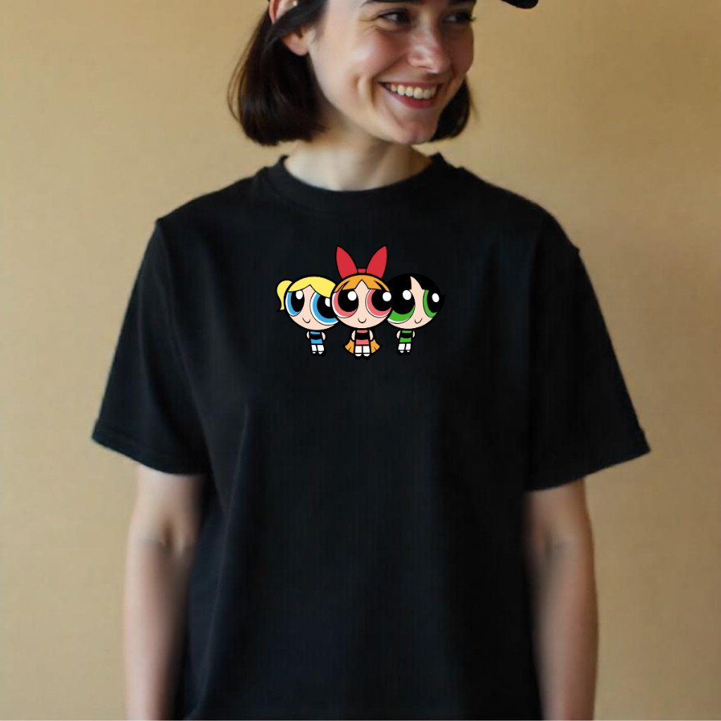 Tshirt Feminina 100% Algodão Estampada Meninas Super Poderosas