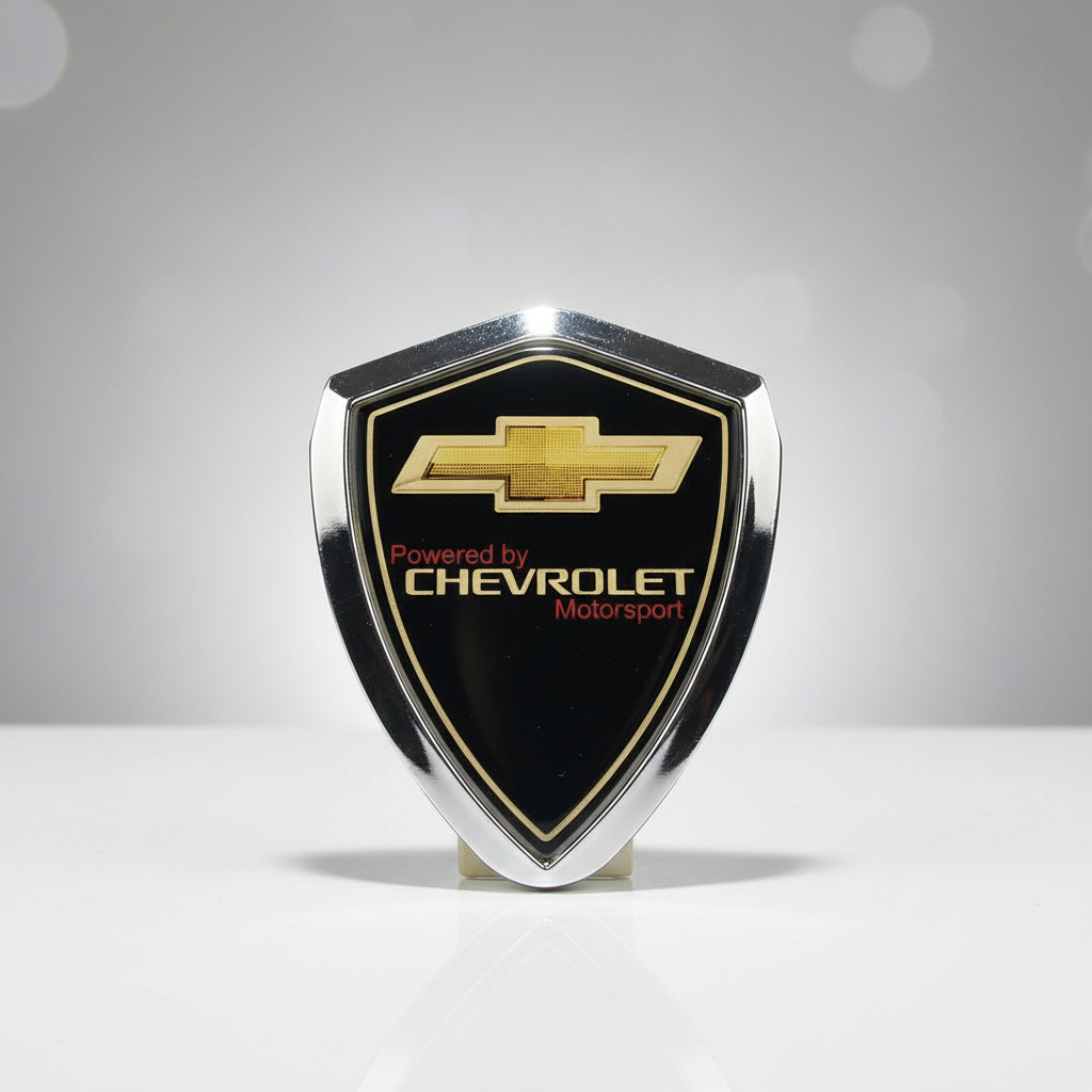 Par Emblema Escudo Chevrolet Fender Brasão Lateral Porta Mala GM Cruze Onix Corsa Celta Montana Captiva