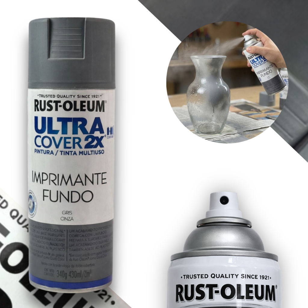 Tinta Spray Imprimante Cinza Fosco Ultra Cover Rust Oleum em Oferta na Shopee