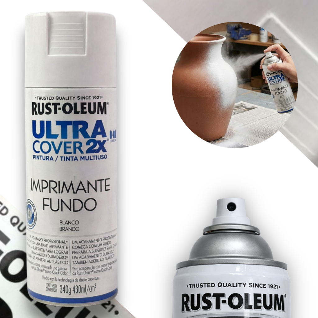 Tinta Spray Imprimante Branco Fosco Ultra Cover Rust Oleum em Oferta na Shopee