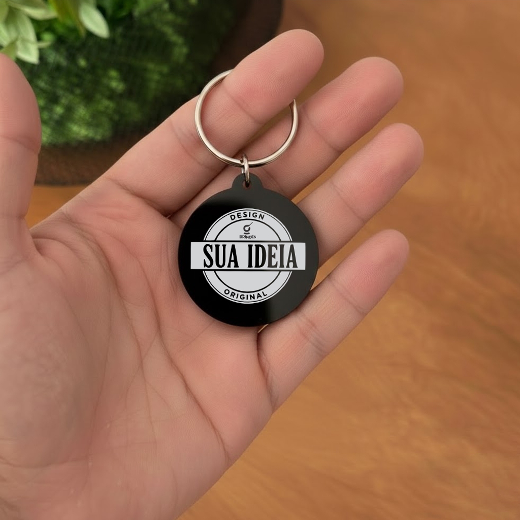 Chaveiro Personalizado em 3D com Gravação a Laser