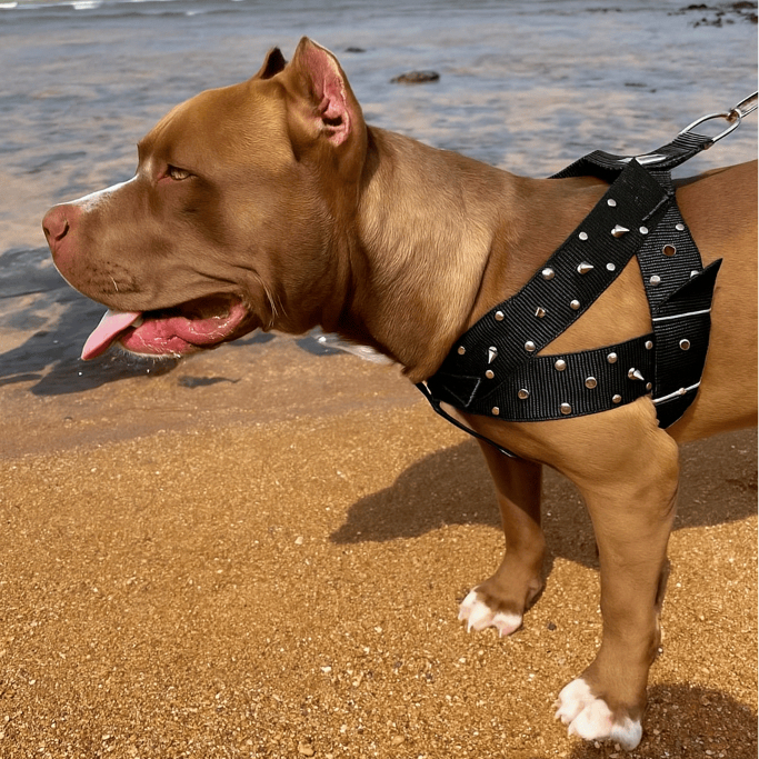Coleira Peitoral Para Cães Mais Fortes Pitbull Golden Pastor Alemão American bully Pit Monster Spike