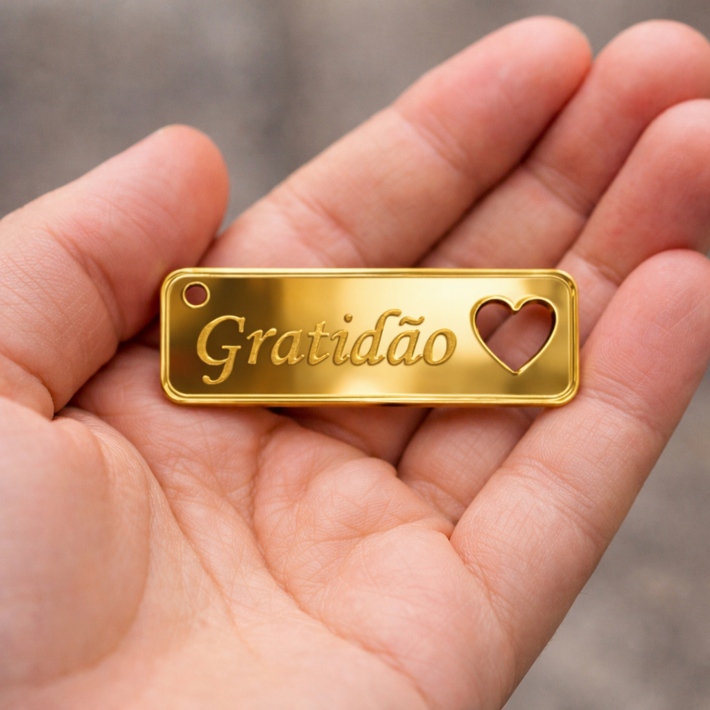 Kit Chaveiro Gratidão Coração em Acrílico Lembrancinha Decorativo em Oferta na Shopee