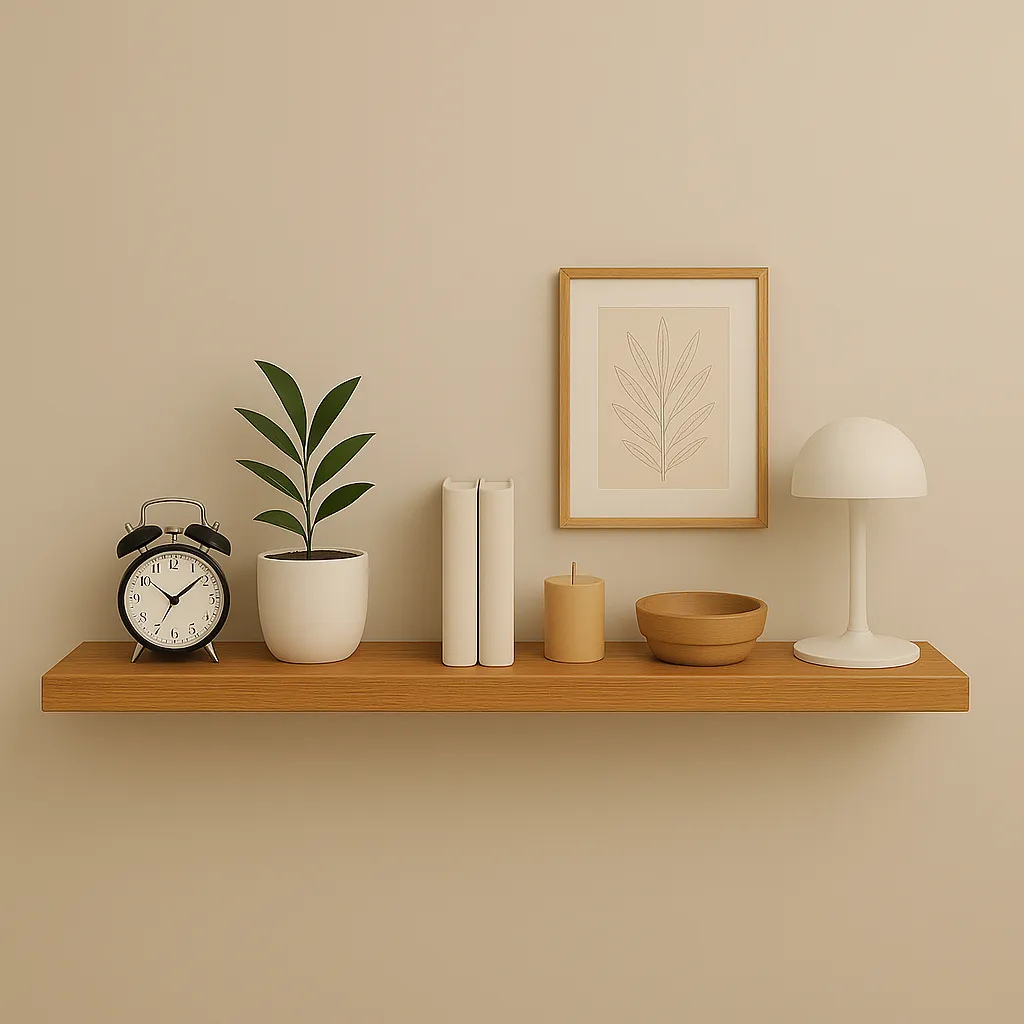 Prateleira Mdf 110x20 Moderna Suporte Parede Invisivel 30mm - Freijó em Oferta na Shopee