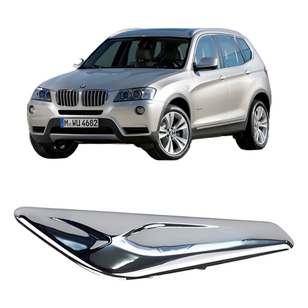 Aplique Cromado Paralama Bmw X3 X4 2015 2016 2017 2018