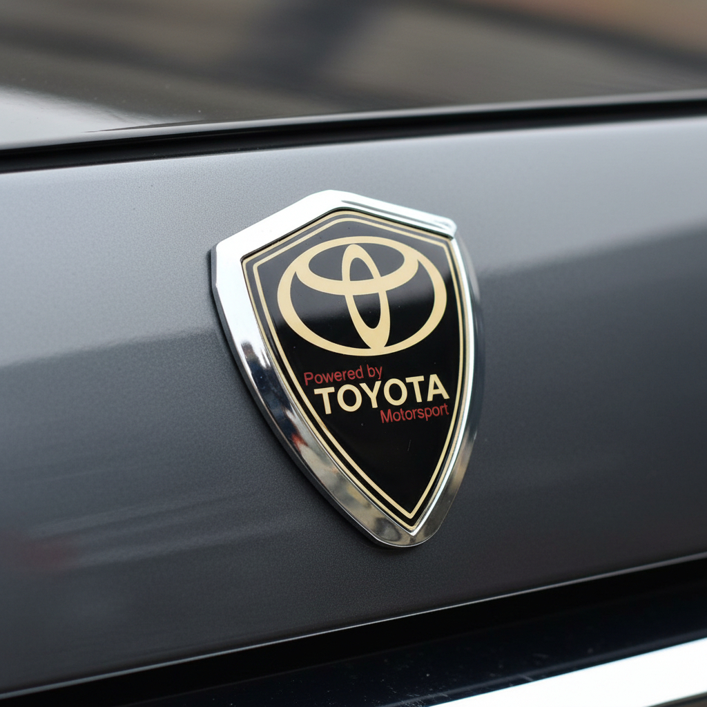 Par Emblema Escudo Toyota Fender Brasão Lateral Porta Mala 3D Hilux Corolla SW4 RAV4 Yaris Prius em Oferta na Shopee