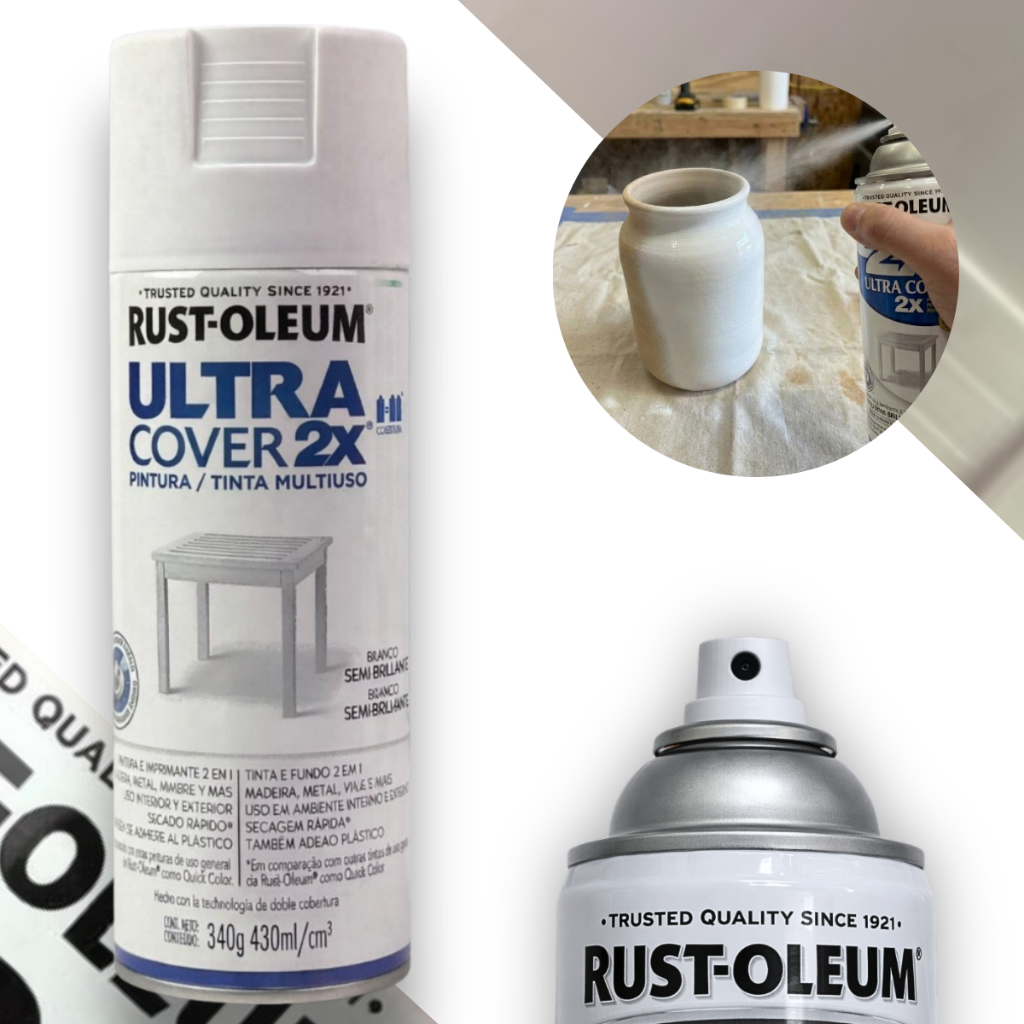 Spray Multiuso Ultra Cover Branco Semi-Brilhante Rust Oleum em Oferta na Shopee