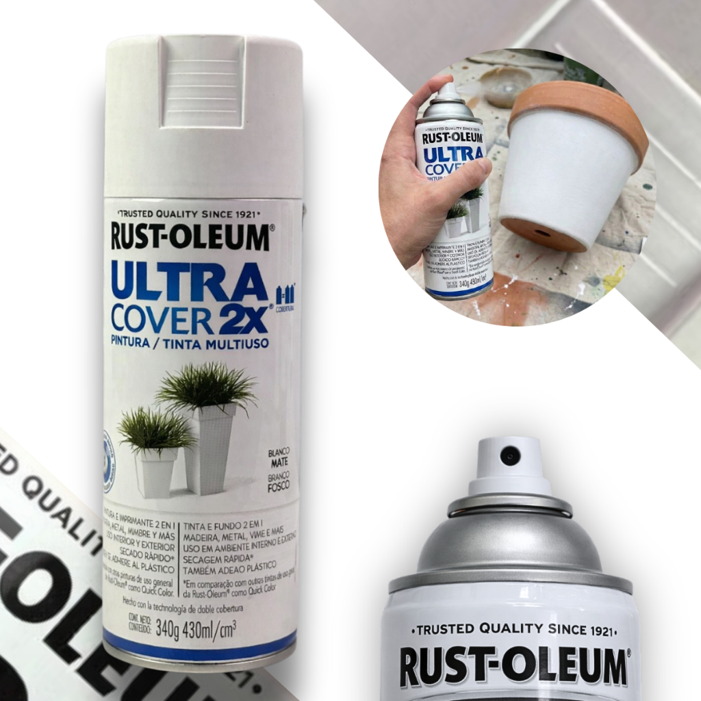 Tinta Spray Multiuso Branco Fosco Ultra Cover Rust Oleum em Oferta na Shopee