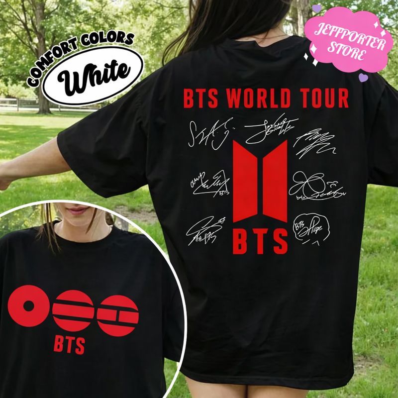 Camiseta básica Feminina Masculina Infantil Bts Tour Kpop 2026 BR Show Lançamento em Oferta na Shopee