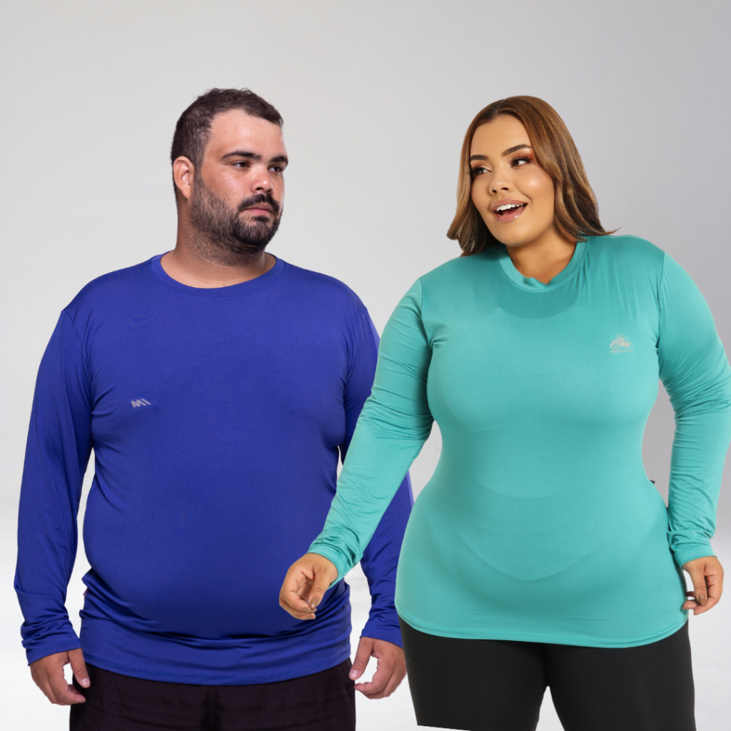 Camisa UV 50+ Proteção Solar Plus Size Unissex  G1 ao G5  Conforto e Secagem Rápida em Oferta na Shopee