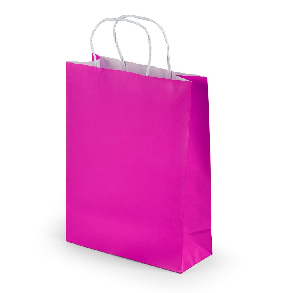 Sacola PAPEL KRAFTE cor ROSA com alça para lojas presentes medidas e cores 10 ou 20 sacolas em Oferta na Shopee